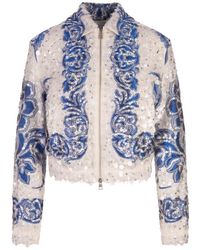 Etro - Sequin Embroidered Cropped Bomber Jacket - Lyst