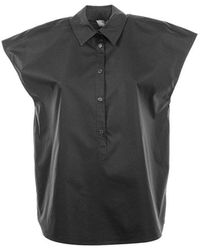 Woolrich - Cap-sleeved Buttoned Shirt - Lyst