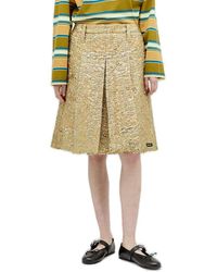 Miu Miu - Cloquet Lamé Jacquard Metallic Mini Skirt - Lyst