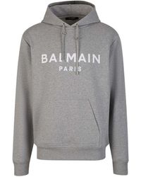 Balmain - Logo Hood Sweatshirt - Lyst