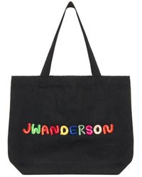 JW Anderson - Logo Embroidered Top Handle Bag - Lyst