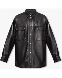 Balmain - Leather Shirt - Lyst