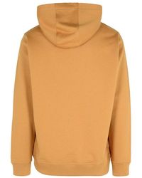Burberry Logo Printed Drawstring Hoodie in Black for Men | Lyst