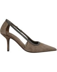 Brunello Cucinelli - Embellished Pointed Toe Pumps - Lyst