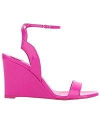 Christian Louboutin - Zeppa Chick 85 Leather Heeled Sandals - Lyst