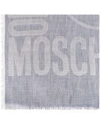 Moschino - Logo Jacquard Lurex Scarf - Lyst