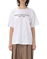 Philosophy Di Lorenzo Serafini - Logo Printed Crewneck T-Shirt - Lyst