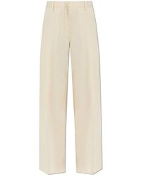 Helmut Lang - Double Pleated Straight Leg Trousers - Lyst