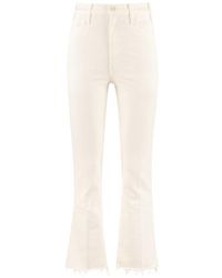 Mother - The Hustler Ankle Fray Cropped-fit Jeans - Lyst