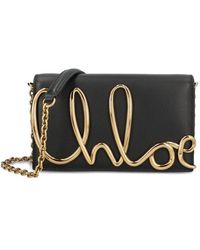 Chloé - Iconic Logo Plaque Crossbody Bag - Lyst