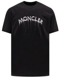 Moncler - Logo Printed Crewneck T-shirt - Lyst