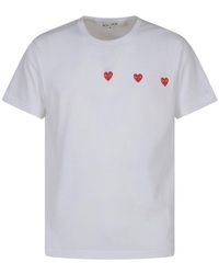 COMME DES GARÇONS PLAY - Heart Embroidered Crewneck T-shirt - Lyst