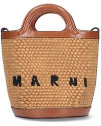 Marni - Logo Embroidered Bucket Bag - Lyst