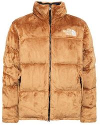 The North Face - Logo Patch Teddy Padded Jacket - Lyst
