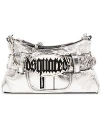 DSquared² - Gothic Logo-Plaque Zipped Clutch Bag - Lyst