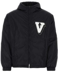 Valentino - Zip-Up Long-Sleeved Hooded Jacket - Lyst