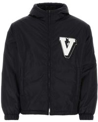 Valentino - Zip-up Long-sleeved Hooded Jacket - Lyst