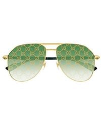 Gucci - Aviator Frame Sunglasses - Lyst