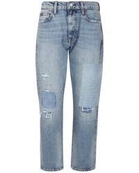 Polo Ralph Lauren - Patchwork High-waist Distressed Jeans - Lyst