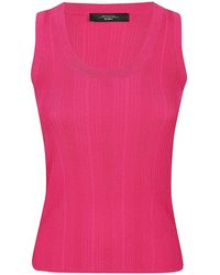 Weekend by Maxmara - Slim-fit Ribbed-knit Sleeveless Top - Lyst