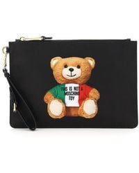 Moschino Teddy Bear Clutch Bag - Black