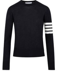 Thom Browne - Relaxed Fit Wool Sweater - Lyst
