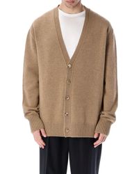 Maison Margiela V-neck Long-sleeved Knitted Cardigan - Brown