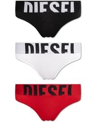 DIESEL - Three-Pack Briefs With Logo - Lyst