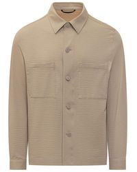 BOSS - Relaxed-fit Button-up Overshirt - Lyst