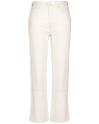 Mother - The Rambler Zip Ankle Cotton Jeans - Lyst