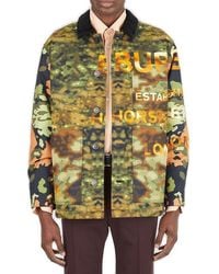 Burberry - Camouflage Print Zip-Up Jacket - Lyst