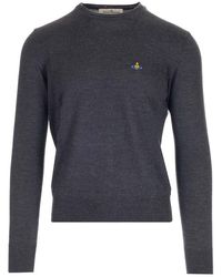 Vivienne Westwood - Orb Embroidered Knitted Jumper - Lyst