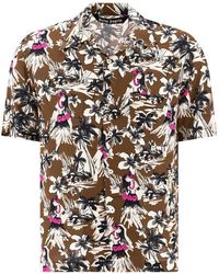 Palm Angels - Printed Short Sleeved Shirt - Lyst