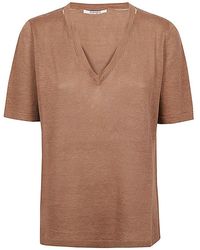 Kangra - Short Sleeved V-neck T-shirt - Lyst
