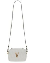 Versace - Virtus Quilted Crossbody Bag - Lyst