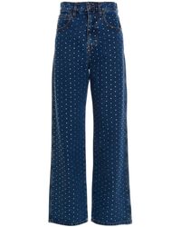 GIUSEPPE DI MORABITO - Crystal Embellished High-rise Jeans - Lyst