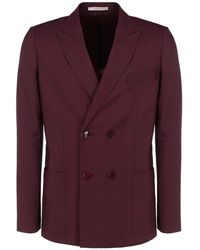 Valentino - Double-Breasted Long-Sleeved Jacket - Lyst