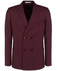 Valentino - Double-breasted Long-sleeved Jacket - Lyst