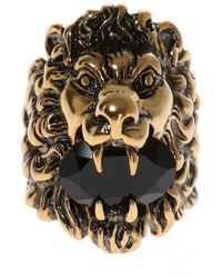 Gucci - Lion Head Ring With Swarovski - Lyst