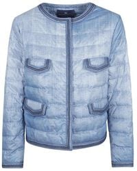 Ermanno Scervino - Crewneck Lightweight Down Jacket - Lyst