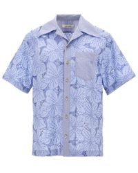 Wales Bonner - Highlife Floral-lace Short-sleeved Bowling Shirt - Lyst