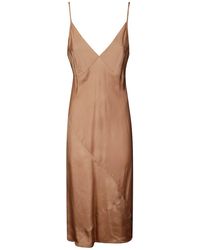 Dries Van Noten - V-Neck Sleeveless Midi Dress - Lyst