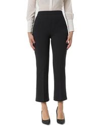Elisabetta Franchi - Logo Plaque Cropped Crepe Trousers - Lyst