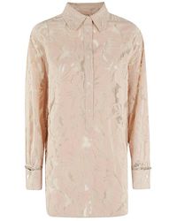 N°21 - Floral Embroidered Lace Embellished Shirt - Lyst