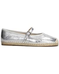 Michael Kors - Lynn Metallic Leather Ballet Espadrilles - Lyst