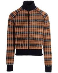 Wales Bonner - Checked Zip-up Long-sleeved Jacket - Lyst
