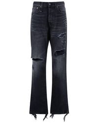 R13 - Izzy Drop Distressed Jeans - Lyst