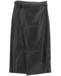 Vetements - Wrap Leather Midi Skirt - Lyst