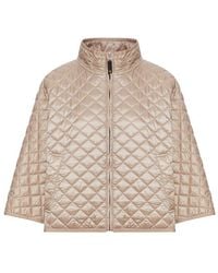Max Mara - Delfina Zip-Up High Neck Coat - Lyst