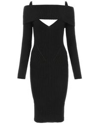 ANDREA ADAMO - Cut-out Knitted Midi Dress - Lyst